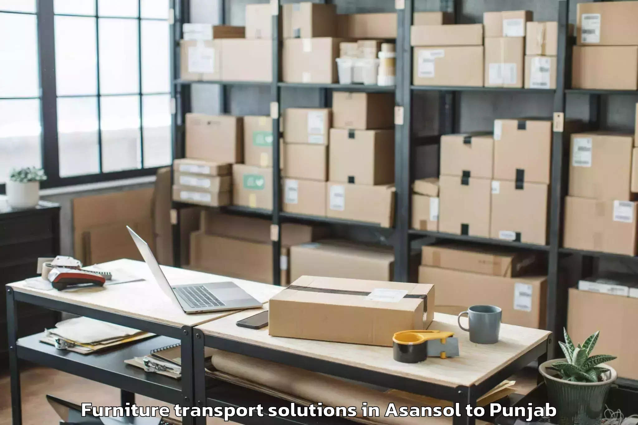 Asansol to Phillaur Furniture Transport Solutions Booking